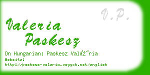 valeria paskesz business card